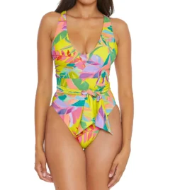 Becca Costa Bella Kali V-Neck One Piece Swimsuit 191037