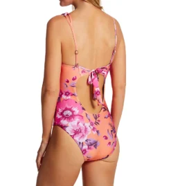 Becca In Full Bloom Arabella Asymmetrical Swimsuit 241227 -Lumiere Bikinis Shop becca bec01 241227 bs
