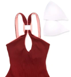 Becca Modern Edge Mikayla High Neck One Piece Swimsuit 541637 -Lumiere Bikinis Shop becca bec01 541637 cs6