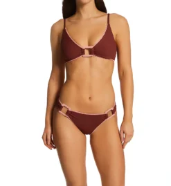 Becca Modern Edge Gracie Buckle Side Hipster Swim Bottom 544037 -Lumiere Bikinis Shop becca bec01 544037 cs1