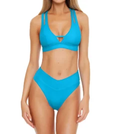Becca Fine Line Elaine Split Strap Swim Top 549127 -Lumiere Bikinis Shop becca bec01 549127 cs1