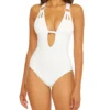 Becca Color Code Skylar Plunge One Piece Swimsuit 631037 -Lumiere Bikinis Shop becca bec01 631037 gs