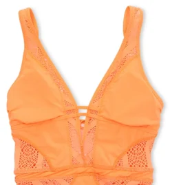 Becca Color Play Show & Tell Plunge One Piece Swimsuit 711037 -Lumiere Bikinis Shop becca bec01 711037 cs6