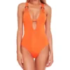 Becca Color Code Skylar Plunge One Piece Swimsuit 851427 -Lumiere Bikinis Shop becca bec01 851427 gs