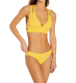 Becca Color Code Split Strap Halter Swim Top 853617 -Lumiere Bikinis Shop becca bec01 853617 cs2