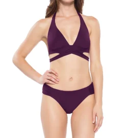Becca Color Code Split Band Halter Swim Top 859297 -Lumiere Bikinis Shop becca bec01 859297 cs1