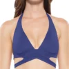 Becca Color Code Split Band Halter Swim Top 859297