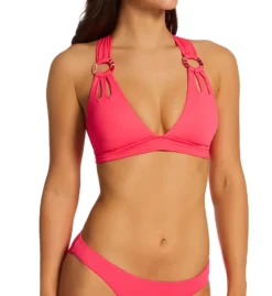 Becca Color Code Rings Skylar Halter Swim Top 859637