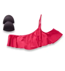 Becca Color Splash One Shoulder Ruffle Swim Top 863287 -Lumiere Bikinis Shop becca bec01 863287 cs2