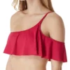 Becca Color Splash One Shoulder Ruffle Swim Top 863287 -Lumiere Bikinis Shop becca bec01 863287 gs