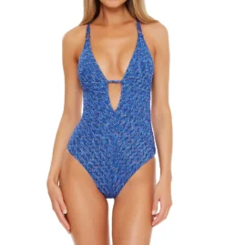 Becca Sundance Elizabeth Plunge Neck One Piece Swimsuit 921027