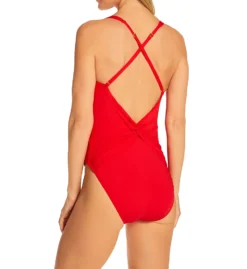 Bleu Rod Beattie Twist And Shout Plunge X Back One Piece Swimsuit 20757 -Lumiere Bikinis Shop bleu rod beattie bleu01 20757 bs