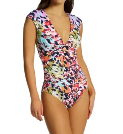 Bleu Rod Beattie Party Animal Cap Sleeve Mio One Piece Swimsuit A23206