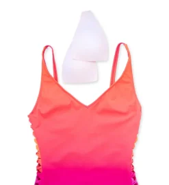 Bleu Rod Beattie Cool Breeze Lace Down OTS Mio One Piece Swimsuit B23249 -Lumiere Bikinis Shop bleu rod beattie bleu01 b23249 cs5