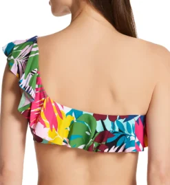 Bleu Rod Beattie On A Brighter Note Ruffle One Shoulder Swim Top BN22108 -Lumiere Bikinis Shop bleu rod beattie bleu01 bn22108 bs