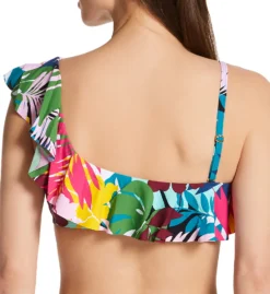 Bleu Rod Beattie On A Brighter Note Ruffle One Shoulder Swim Top BN22108 -Lumiere Bikinis Shop bleu rod beattie bleu01 bn22108 cs1