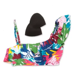 Bleu Rod Beattie On A Brighter Note Ruffle One Shoulder Swim Top BN22108 -Lumiere Bikinis Shop bleu rod beattie bleu01 bn22108 cs6