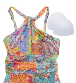 Bleu Rod Beattie Bohemian Paradise High Neck One Piece Swimsuit BP22787 -Lumiere Bikinis Shop bleu rod beattie bleu01 bp22787 cs6