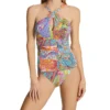 Bleu Rod Beattie Bohemian Paradise High Neck One Piece Swimsuit BP22787