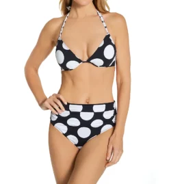 Bleu Rod Beattie Let's Get Dotty Halter Underwire Bra Swim Top D21354 -Lumiere Bikinis Shop bleu rod beattie bleu01 d21354 cs1