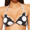 Bleu Rod Beattie Let's Get Dotty Halter Underwire Bra Swim Top D21354 -Lumiere Bikinis Shop bleu rod beattie bleu01 d21354 gs