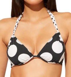 Bleu Rod Beattie Let's Get Dotty Halter Underwire Bra Swim Top D21354