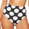 Bleu Rod Beattie Let's Get Dotty High Waist Shirred Swim Bottom D21924 -Lumiere Bikinis Shop bleu rod beattie bleu01 d21924 gs