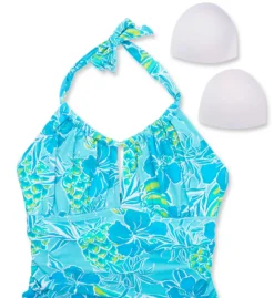 Bleu Rod Beattie Escape To The Beach Halter Mio One Piece Swimsuit EB23236 -Lumiere Bikinis Shop bleu rod beattie bleu01 eb23236 cs6