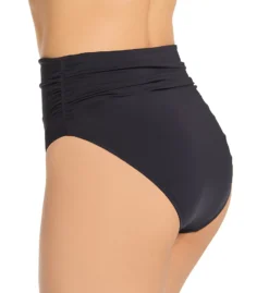 Bleu Rod Beattie Rufflicious High Waist Side Shirred Swim Bottom K21924 -Lumiere Bikinis Shop bleu rod beattie bleu01 k21924 bs