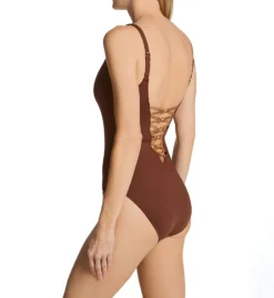 Bleu Rod Beattie Let's Get Knotty Lace Down One Piece Swimsuit KN22232 -Lumiere Bikinis Shop bleu rod beattie bleu01 kn22232 bs