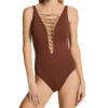 Bleu Rod Beattie Let's Get Knotty Lace Down One Piece Swimsuit KN22232 -Lumiere Bikinis Shop bleu rod beattie bleu01 kn22232 gs