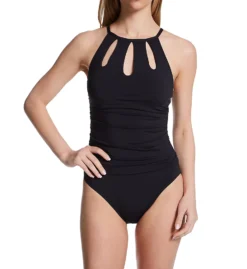 Bleu Rod Beattie Get The Look Hi-Neck Mio One Piece Swimsuit L23215