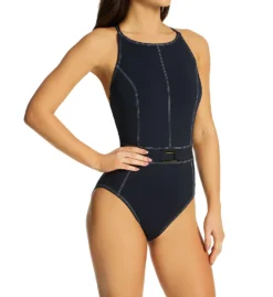 Bleu Rod Beattie A Fine Line Cross Back Mio One Piece Swimsuit L23230 -Lumiere Bikinis Shop bleu rod beattie bleu01 l23230 fs