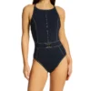 Bleu Rod Beattie A Fine Line Cross Back Mio One Piece Swimsuit L23230
