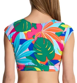 Bleu Rod Beattie Life Of The Party Tie Front Crop Swim Top LP23199 -Lumiere Bikinis Shop bleu rod beattie bleu01 lp23199 bs