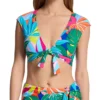 Bleu Rod Beattie Life Of The Party Tie Front Crop Swim Top LP23199 -Lumiere Bikinis Shop bleu rod beattie bleu01 lp23199 gs