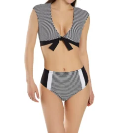 Bleu Rod Beattie Inside The Lines High Waist Swim Bottom N21906 -Lumiere Bikinis Shop bleu rod beattie bleu01 n21906 cs2