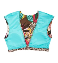 Bleu Rod Beattie Run Wild Tie Front Cap Sleeve Crop Swim Top RW22199 -Lumiere Bikinis Shop bleu rod beattie bleu01 rw22199 cs5