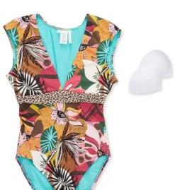 Bleu Rod Beattie Run Wild Cap Sleeve One Piece Swimsuit RW22767 -Lumiere Bikinis Shop bleu rod beattie bleu01 rw22767 cs6