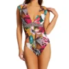 Bleu Rod Beattie Run Wild Cap Sleeve One Piece Swimsuit RW22767