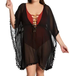 Bleu Rod Beattie Plus Size Gypset Chiffon Caftan Cover Up S00801X