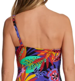 Bleu Rod Beattie Night Safari One Shoulder Mio One Piece Swimsuit S23785 -Lumiere Bikinis Shop bleu rod beattie bleu01 s23785 cs1