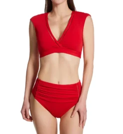 Bleu Rod Beattie Behind The Seams High Waist Shirred Swim Bottom SM22928 -Lumiere Bikinis Shop bleu rod beattie bleu01 sm22928 cs1