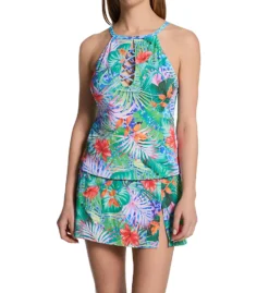 Bleu Rod Beattie Tropical Flight High Neck Tankini Swim Top TF23271 -Lumiere Bikinis Shop bleu rod beattie bleu01 tf23271 cs1
