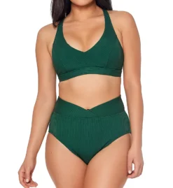Bleu Rod Beattie Walk The Line High Waist Cross Band Swim Bottom WL22930 -Lumiere Bikinis Shop bleu rod beattie bleu01 wl22930 cs1