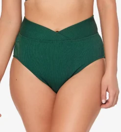 Bleu Rod Beattie Walk The Line High Waist Cross Band Swim Bottom WL22930