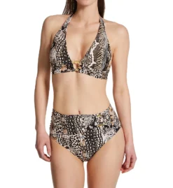 Bleu Rod Beattie Walk On The Wild Side Ring Halter Bikini Swim Top WS22107 -Lumiere Bikinis Shop bleu rod beattie bleu01 ws22107 cs1