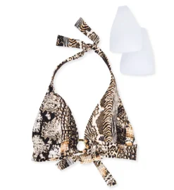 Bleu Rod Beattie Walk On The Wild Side Ring Halter Bikini Swim Top WS22107 -Lumiere Bikinis Shop bleu rod beattie bleu01 ws22107 cs6