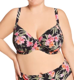 Elomi Dark Tropics Underwire Plunge Bikini Swim Top ES0102
