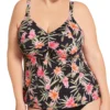 Elomi Dark Tropics Non Wired Moulded Tankini Swim Top ES0161 -Lumiere Bikinis Shop elomi elom01 es0161 gs